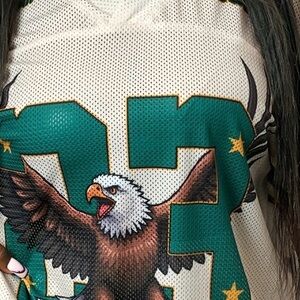 Eagle Graphic Mesh Jersey Top